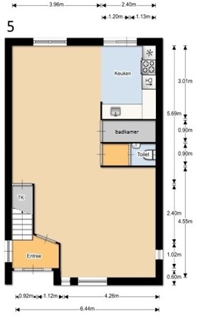 Plattegrond - Kanunnikensteeg, 5688 AB Oirschot - plattegrond 5